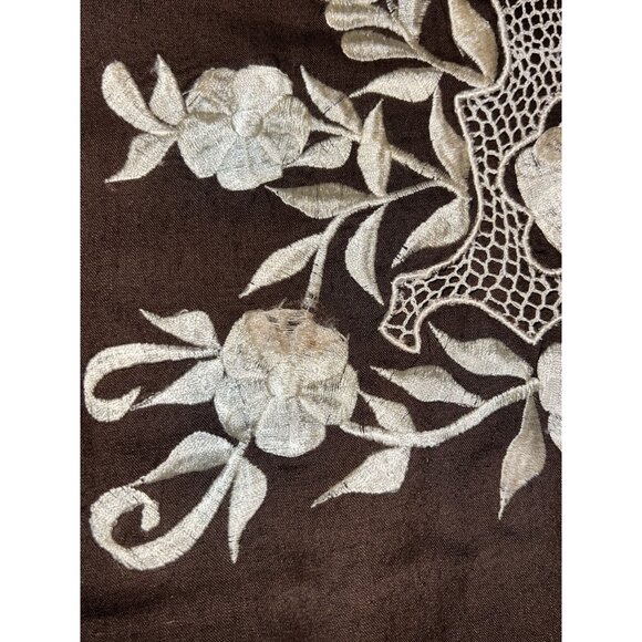 Vintage Caro of Honolulu Embroidered Maxi Dress | Bell Sleeves | Mumu Style | Si - Picture 3 of 7